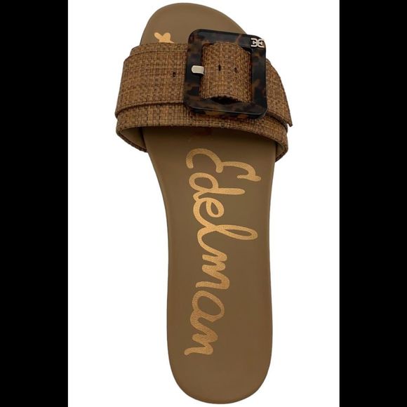 Sam Edelman Women's Ariane Platform Buckle Slide Cuoio Woven - Medium - Picture 2 of 3